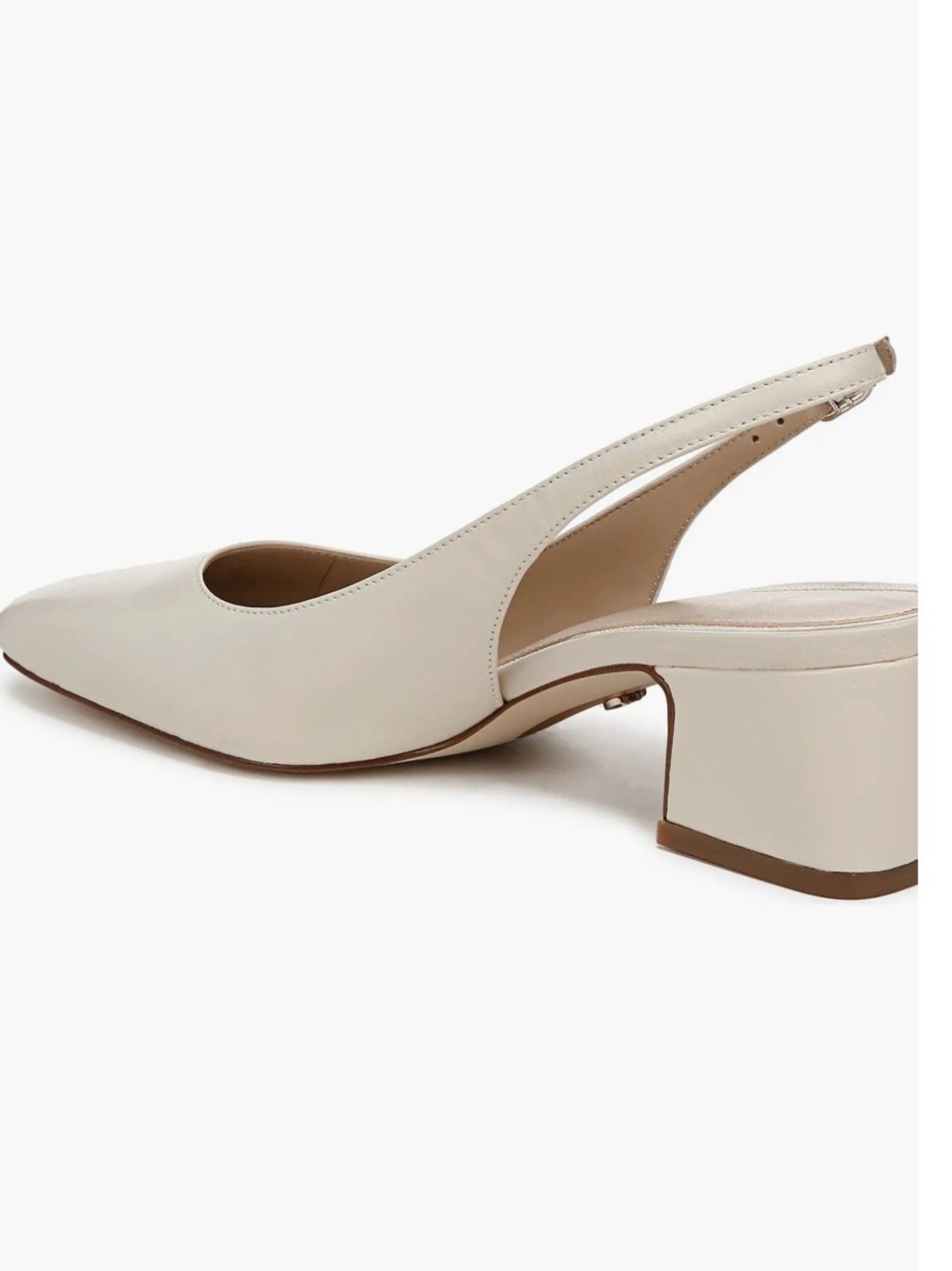Sam Edelman Slingback Block Heel Pumps - Ivory